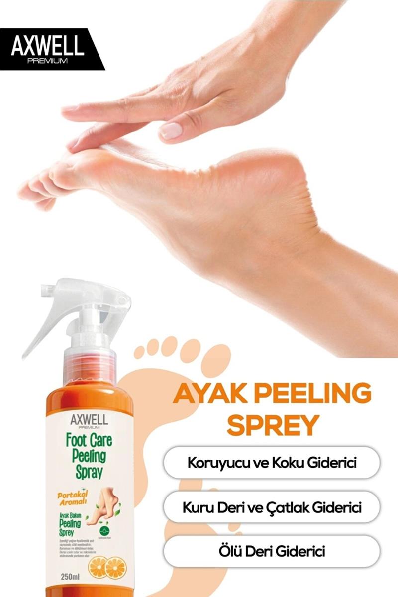 AXWELL PREMIUM Portakal Aromalı Ayak Bakım Peeling Spreyi 250ml Nasıl kullanılır öğrenin ve  kullanıcı yorumlarına gözatın.