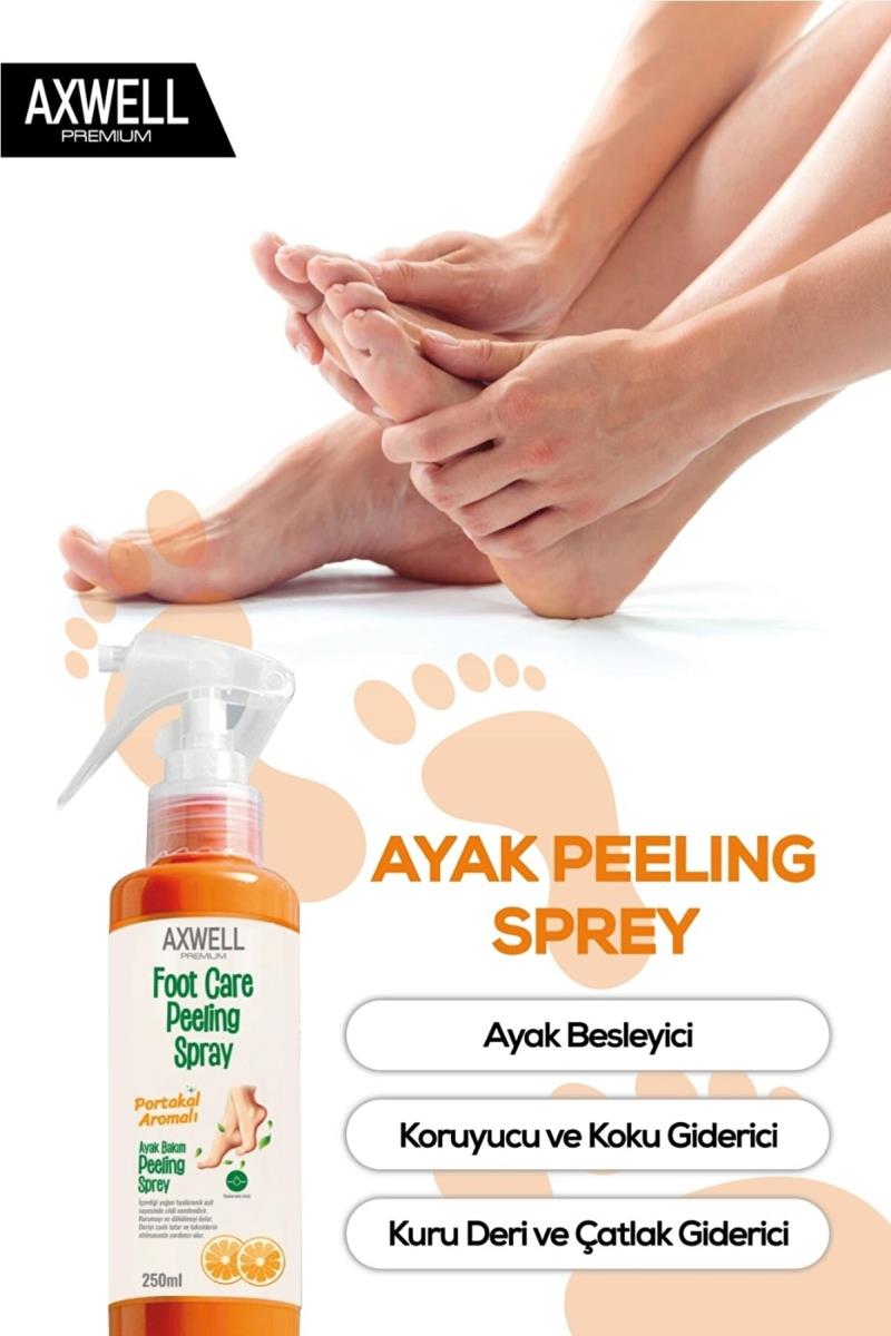 AXWELL PREMIUM Portakal Aromalı Ayak Bakım Peeling Spreyi 250ml Nasıl kullanılır öğrenin ve  kullanıcı yorumlarına gözatın.