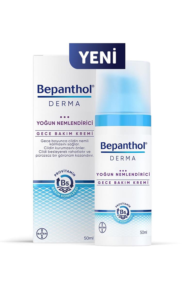 Bepanthol Derma Yoğun Nemlendirici Gece Bakım Kremi 50 ml Provitamin B5 Bakım Kompleksi Nasıl kullanılır öğrenin ve  kullanıcı yorumlarına gözatın.