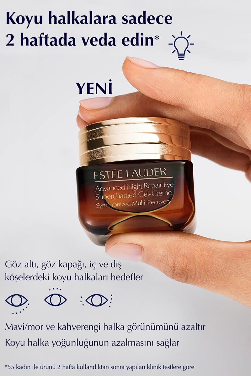 Estee Lauder Göz Kremi - Advanced Night Repair Supercharged Jel Göz Kremi 15ml, Onarıcı, Koyu Halka Karşıtı Nasıl kullanılır öğrenin ve  kullanıcı yorumlarına gözatın.