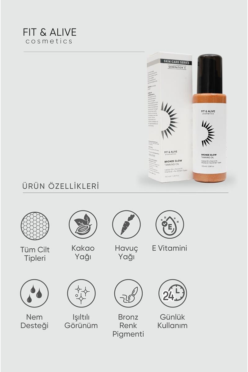 Fit & Alive Bronzlaştırıcı Yağ Simli Nasıl kullanılır öğrenin ve  kullanıcı yorumlarına gözatın.