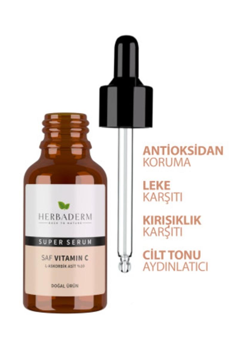 Herbaderm Süper Serum (Saf Vitamin C L-Askorbik Asit %10) Aydınlatıcı 30 ml Nasıl kullanılır öğrenin ve  kullanıcı yorumlarına gözatın.