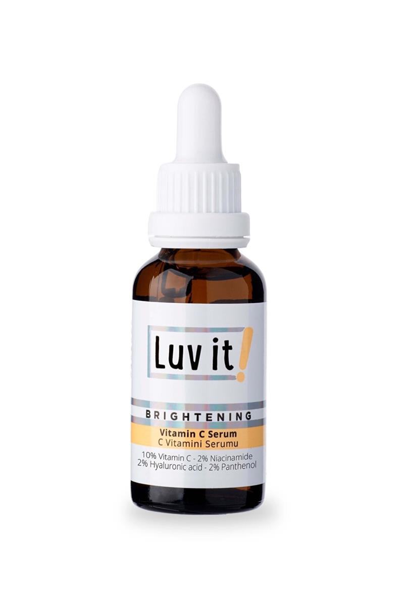 Luv it! Aydınlatıcı C Vitamini Serumu (vitamin C + Hyaluronic Acid + Panthenol + Niacinamide) 30 Ml Nasıl kullanılır öğrenin ve  kullanıcı yorumlarına gözatın.