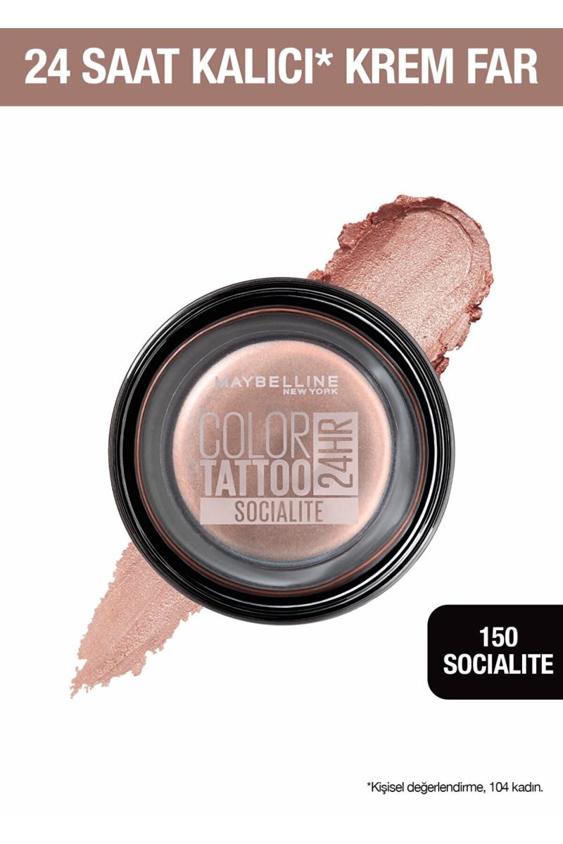 Maybelline New York Krem Göz Farı - Color Tattoo 24HR 150 Socialite 3600531581466 Kullananlar