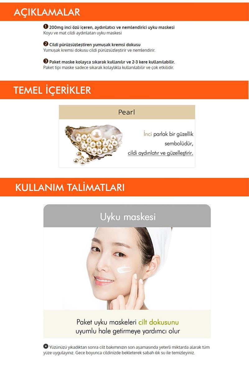 Missha Aydınlatıcı&Nemlendirici İnci Özlü Uyku Maskesi 10ml Pure Source Pocket Pack (Pearl) Nasıl kullanılır öğrenin ve  kullanıcı yorumlarına gözatın.