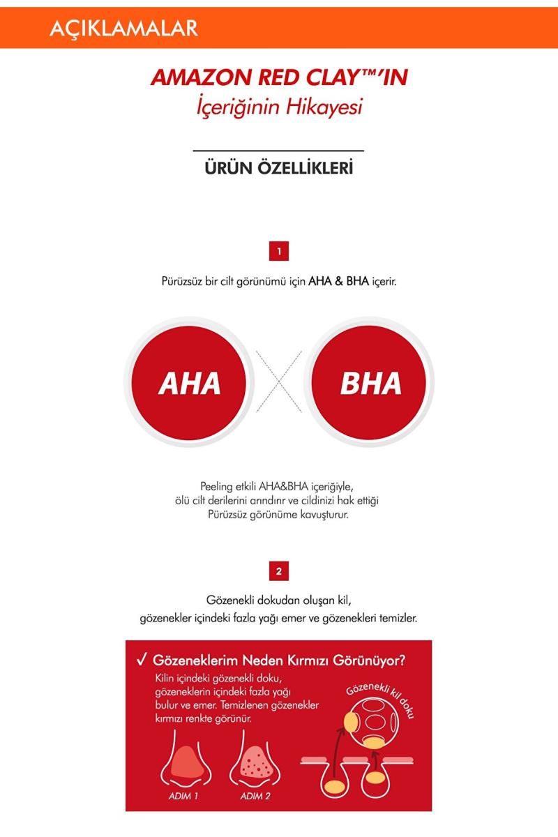 Missha Gözenekli Ciltler İçin Amazon Kili Maskesi 110ML Amazon Red Clay Pore Mask Nasıl kullanılır öğrenin ve  kullanıcı yorumlarına gözatın.