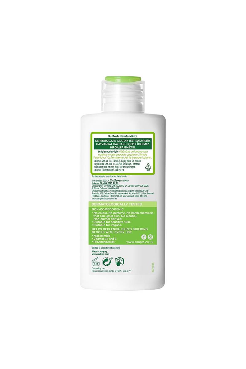 Simple Kind To Skin Su Bazlı Nemlendirici Hassas Ciltler Için 12 Saate Kadar Etkili 125 ml Nasıl kullanılır öğrenin ve  kullanıcı yorumlarına gözatın.