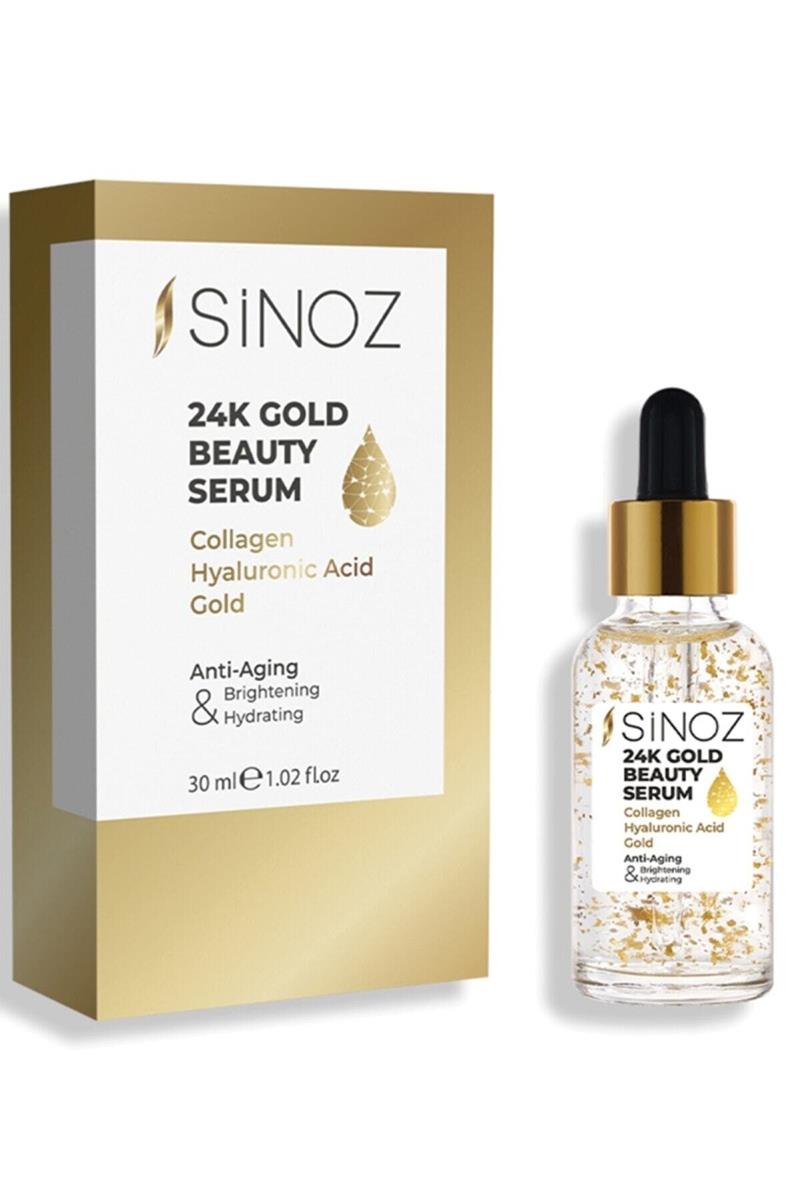 Sinoz 24K Altın Parçacıklı Kırışıklık Karşıtı Kolajen Serum 30 ML Nasıl kullanılır öğrenin ve  kullanıcı yorumlarına gözatın.