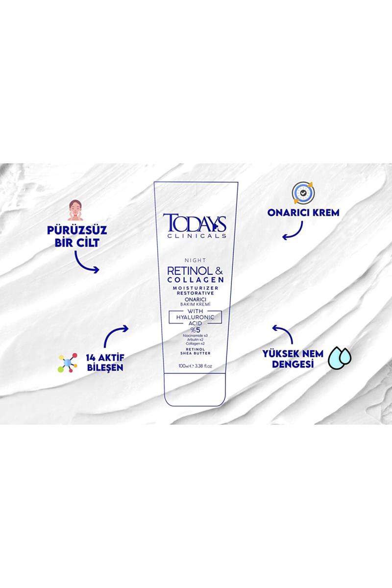 TODAYS CLİNİCALS Onarıcı Krem - Retinol Shea Butter Hyaluronic Acıd %5 Collagen % 2 Arbutin % 2 Nasıl kullanılır öğrenin ve  kullanıcı yorumlarına gözatın.