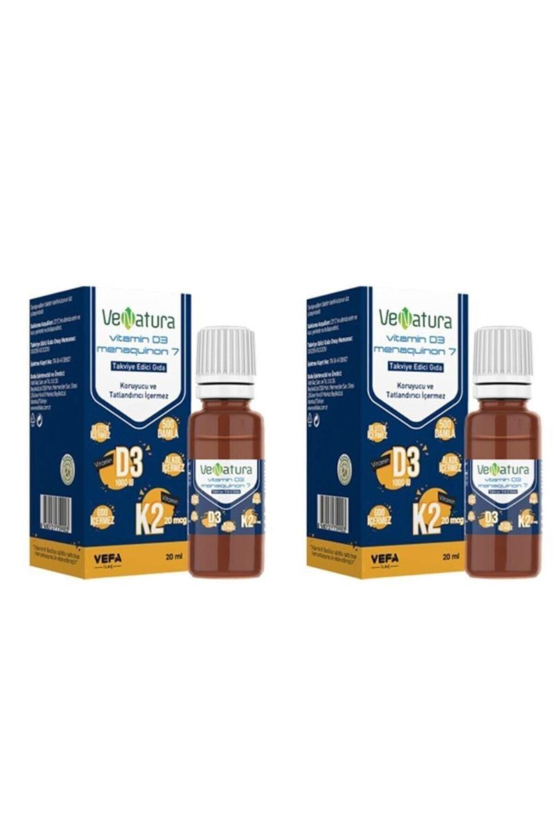 Venatura Vitamin D3 K2 Menakuinon 7 Damla 20 ml 2 Adet Kullananlar